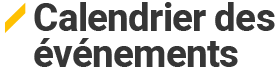 Calendrier des événements
